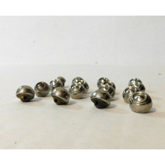 Vintage Metallic Dome Buttons Lot Of 16 Silver Tone 3/8 Inch - Picture 3 of 5